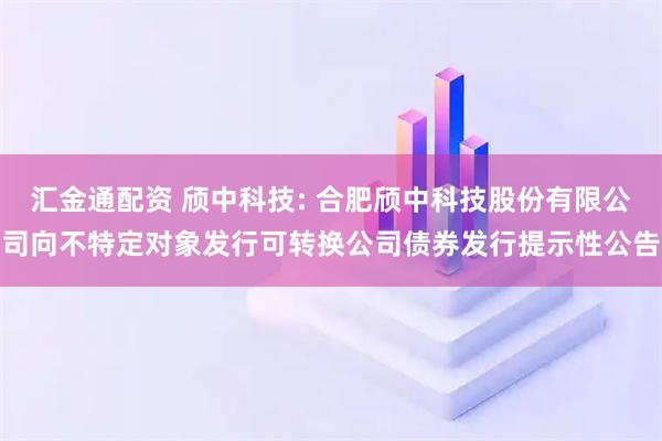 汇金通配资 颀中科技: 合肥颀中科技股份有限公司向不特定对象发行可转换公司债券发行提示性公告