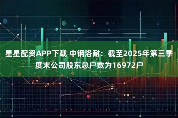 星星配资APP下载 中钢洛耐：截至2025年第三季度末公司股东总户数为16972户